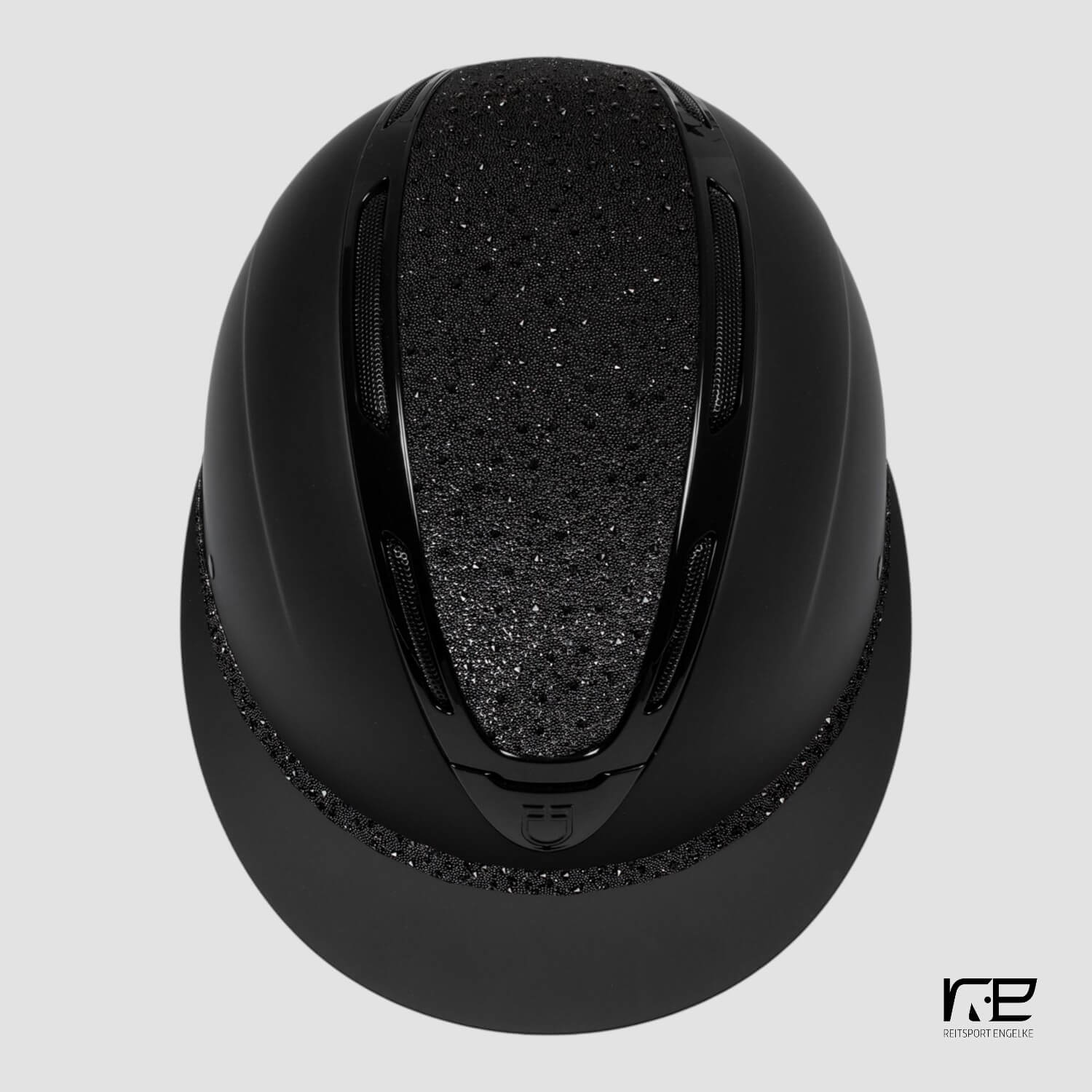 Equestro Apocalipse Helm Matt Black mit Strass Black