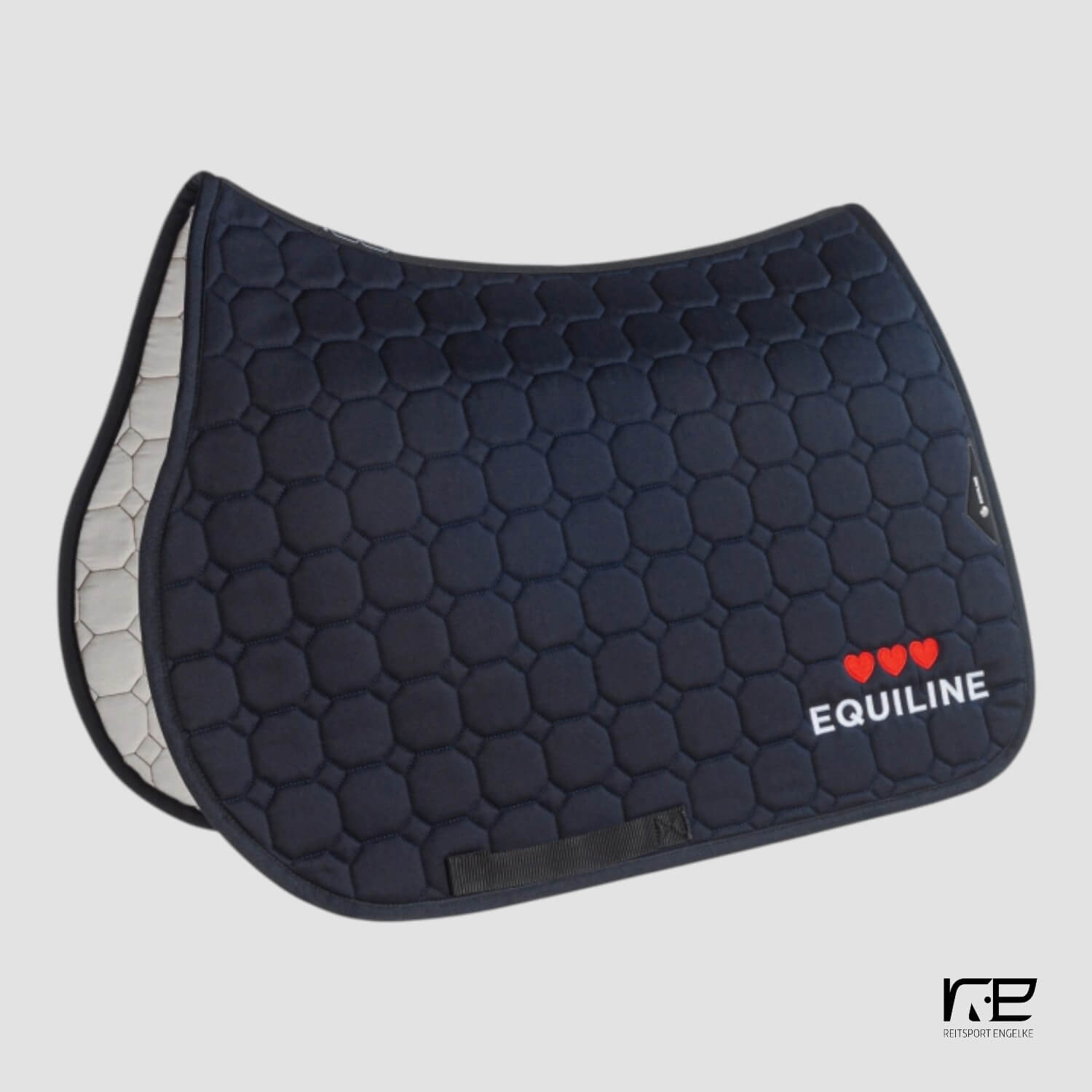 Equiline Schabracke Octagon mit Herzen Logo