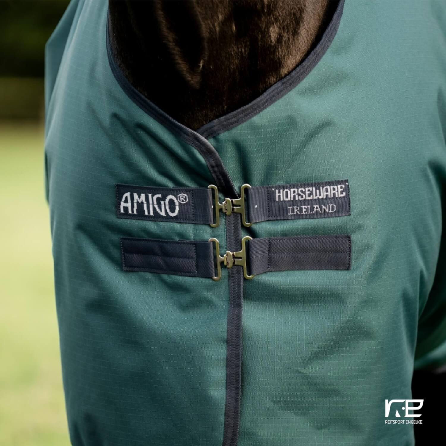 Horseware Amigo Ripstop 900D Turnout 50g Dynasty Green/Navy-Silver