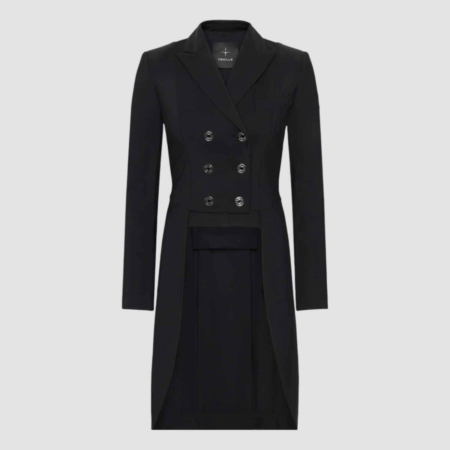 Trolle New Star Cut Technical Tailcoat Alcantara Black