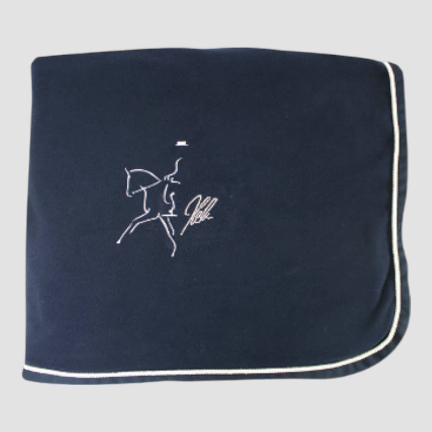 Equest Abschwitzdecke Alpha Fleece Navy Helen Logo