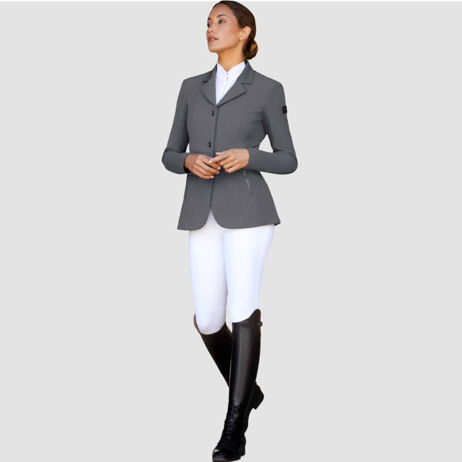 Ariat Ascent Damen kurzarm Turniershirt white