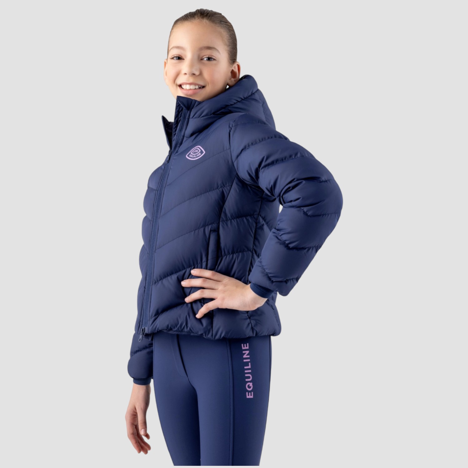 Equiline Cumin wattierte Jacke für Mädchen Navy