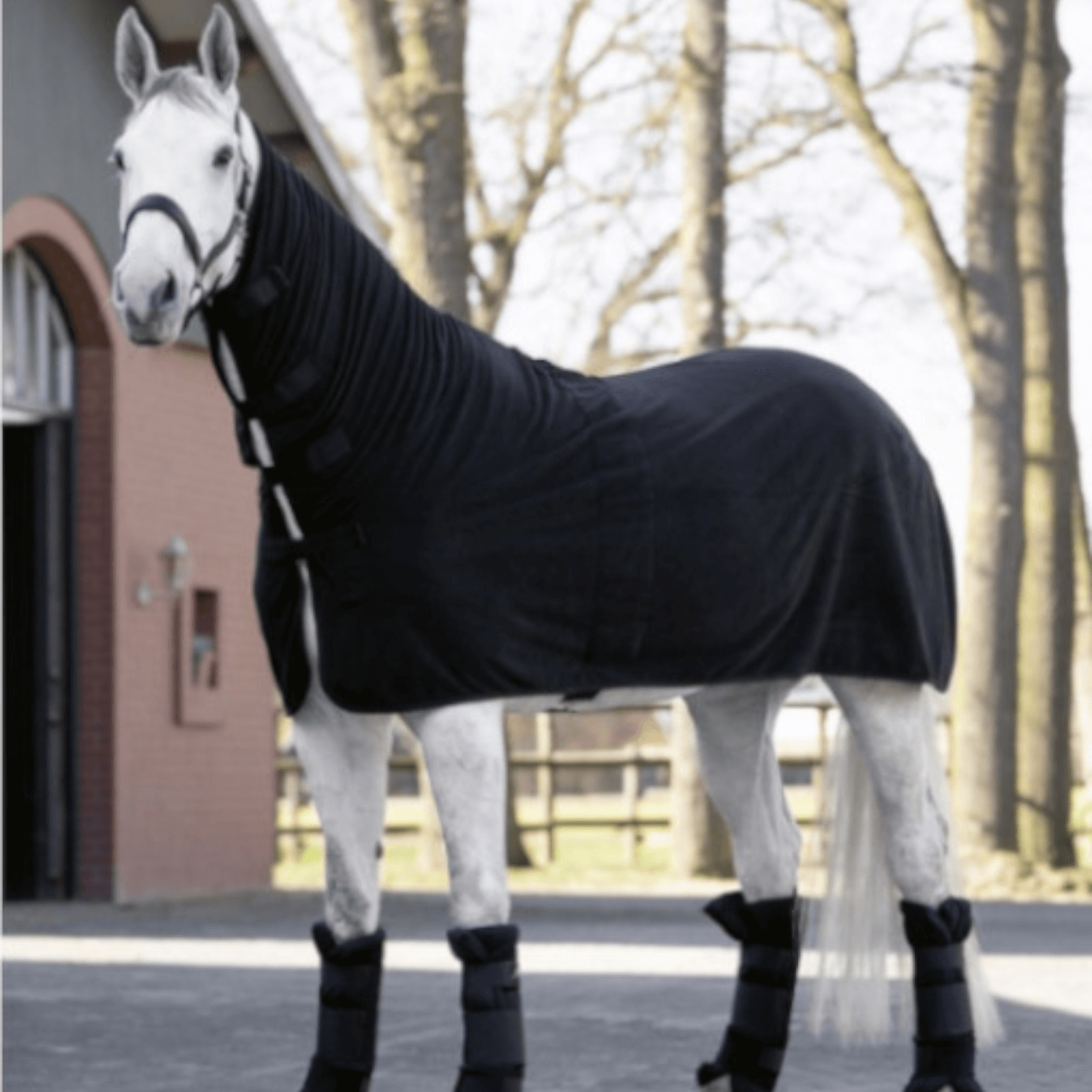HKM Abschwitzdecke -Mr. Feel Warm- mit Halsteil Dkl.Blau