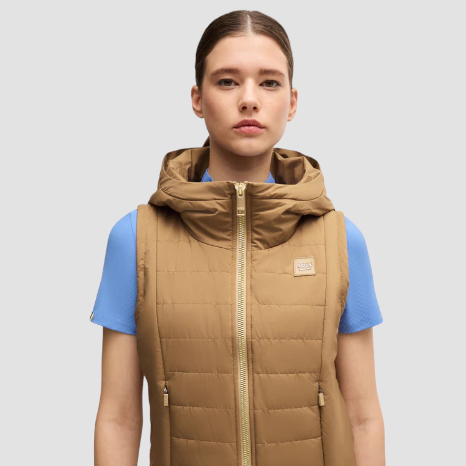 BOSS Equestrian Fally Puffer Weste Camel