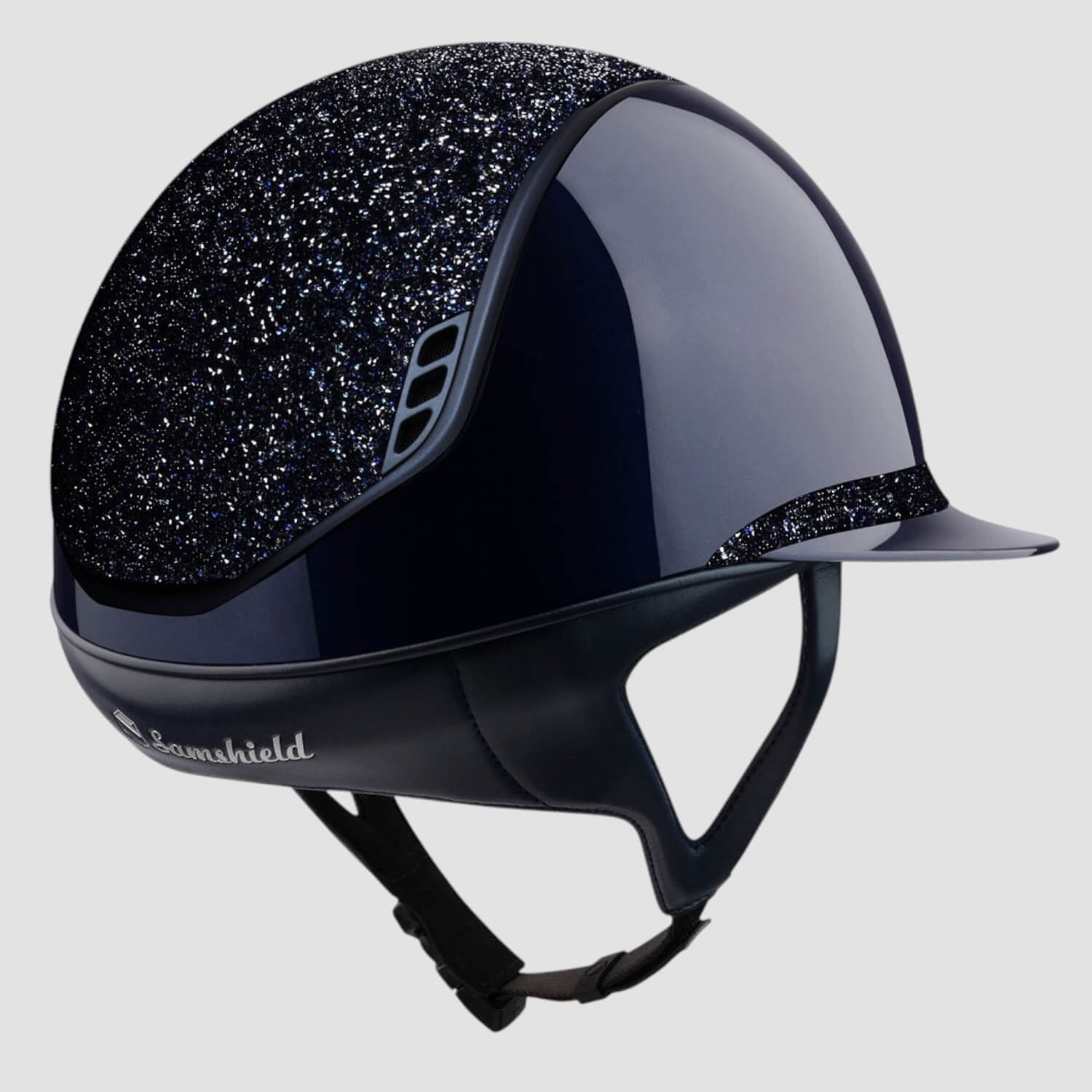 Samshield Reithelm MissShield Glossy V2  blue chrome black Top und FB ultrafine Rock cosmic nights