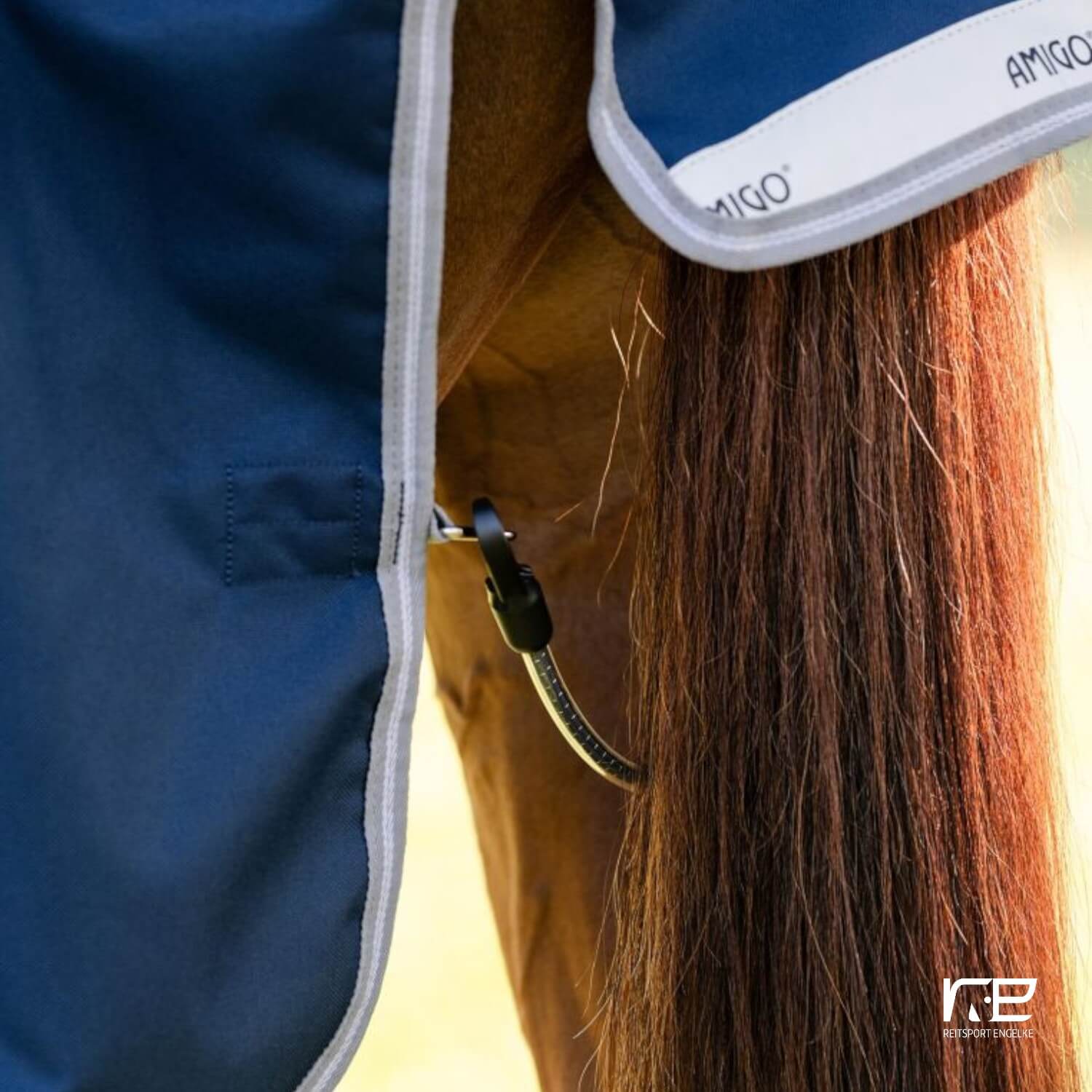 Horseware Amigo 1200D Turnout 100gNavy/Titanium, Grey, Silver