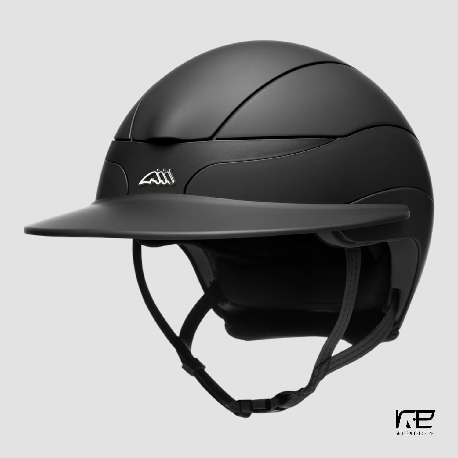 Equiline Reithelm Xanto Glossy Logo mit großem Schirm