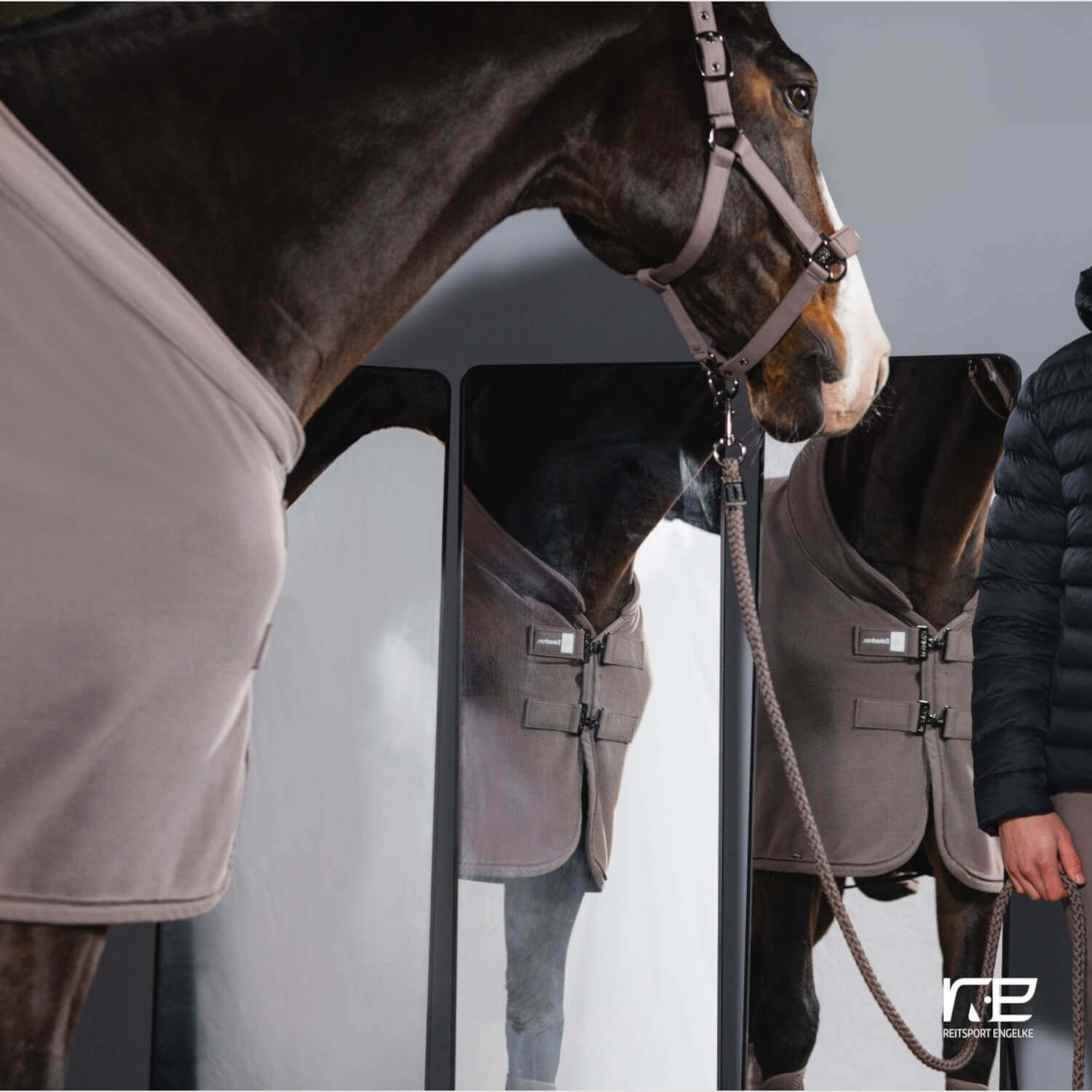 Eskadron Abschwitzdecke Double-Fleece Dynamic Powdertaupe