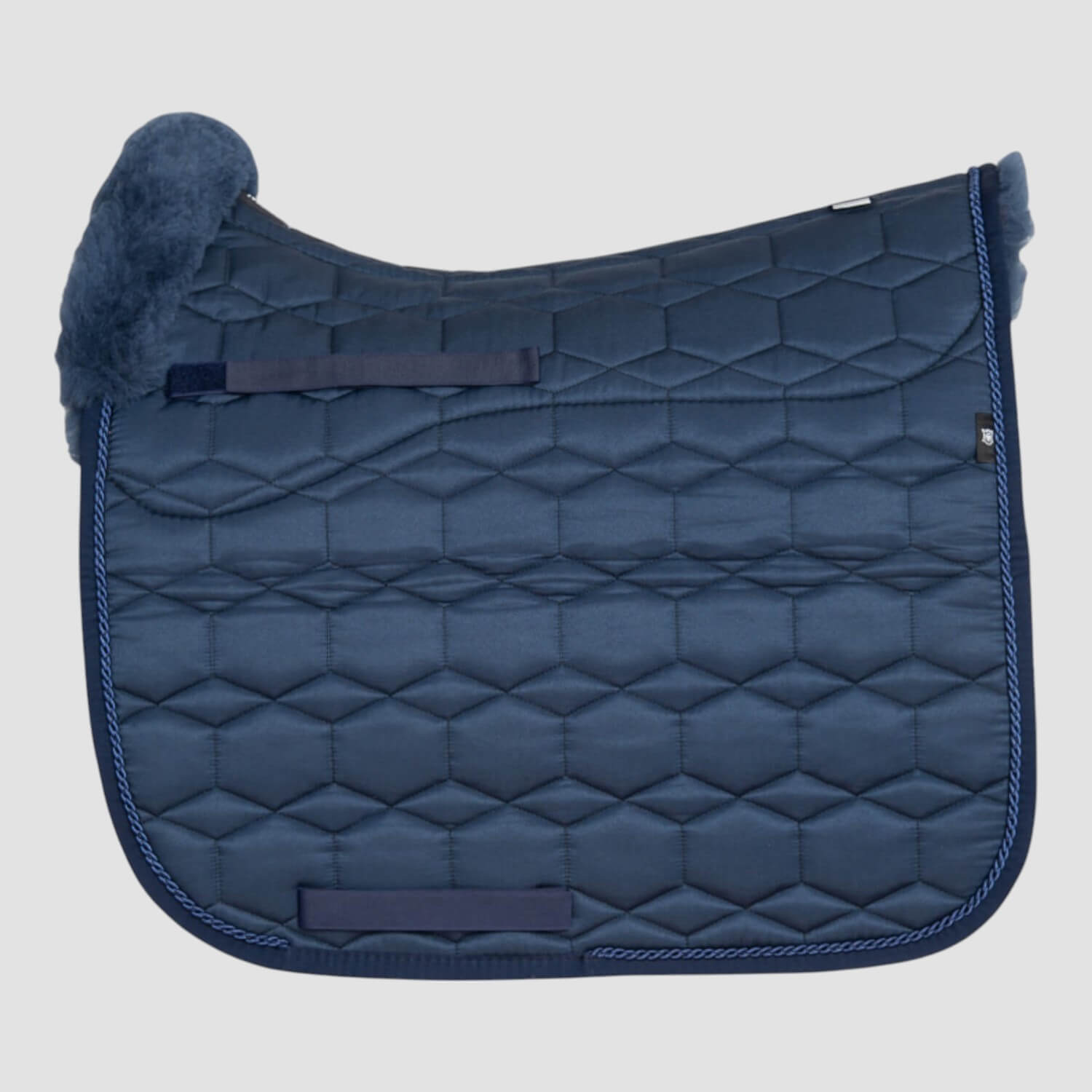 Mattes Fellwechsel Lammfell Schabracke Rand vorne und hinten Navy/Navy