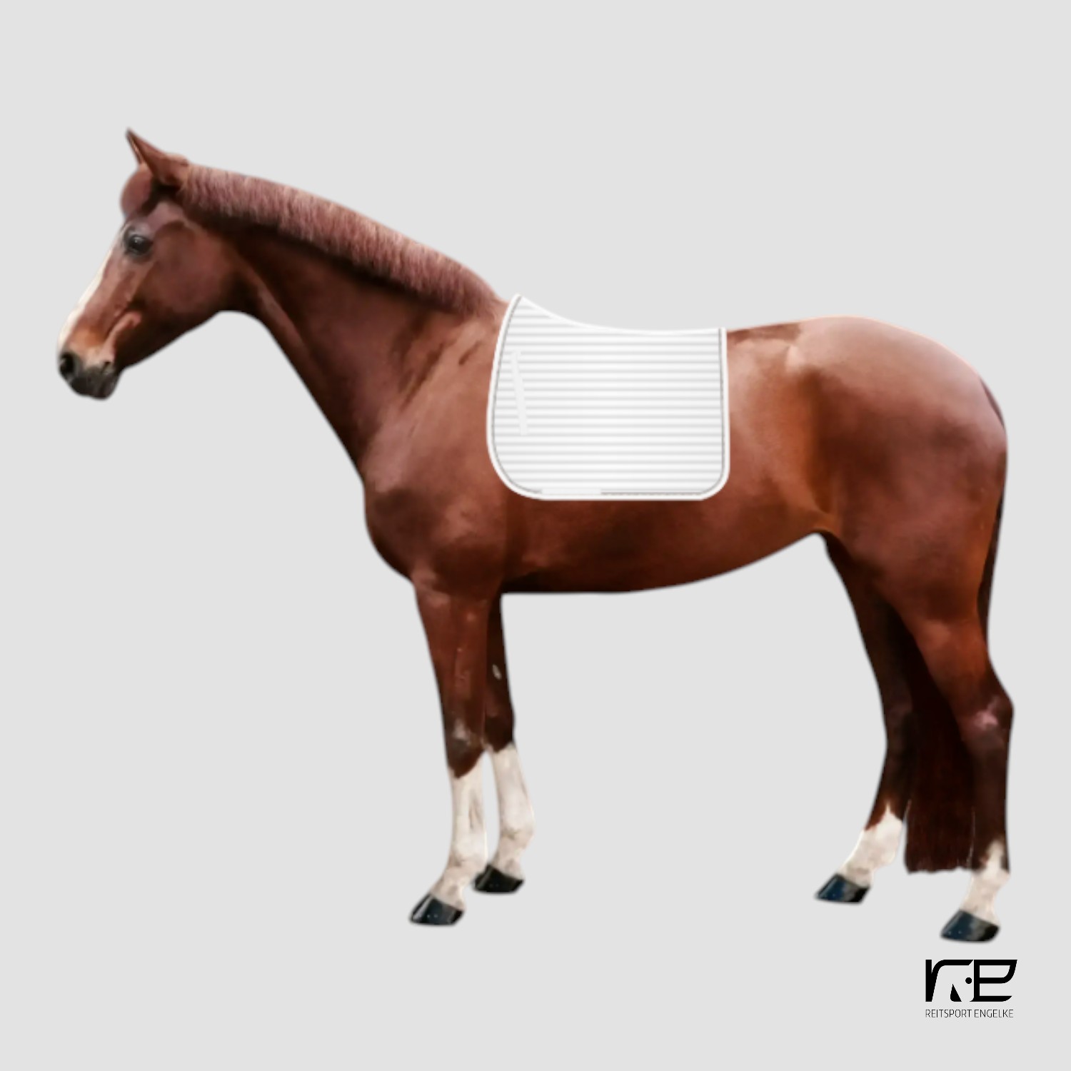 Equest Schabracke Syntec Fine Line White mit Kordel Crystal und White