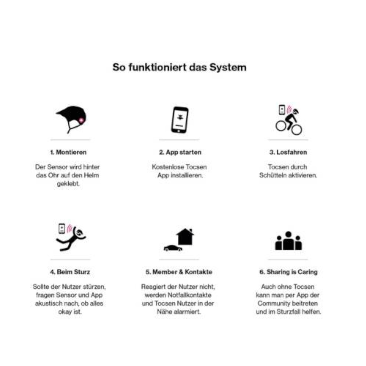 Uvex "Tocsen Sturzsensor" in Black