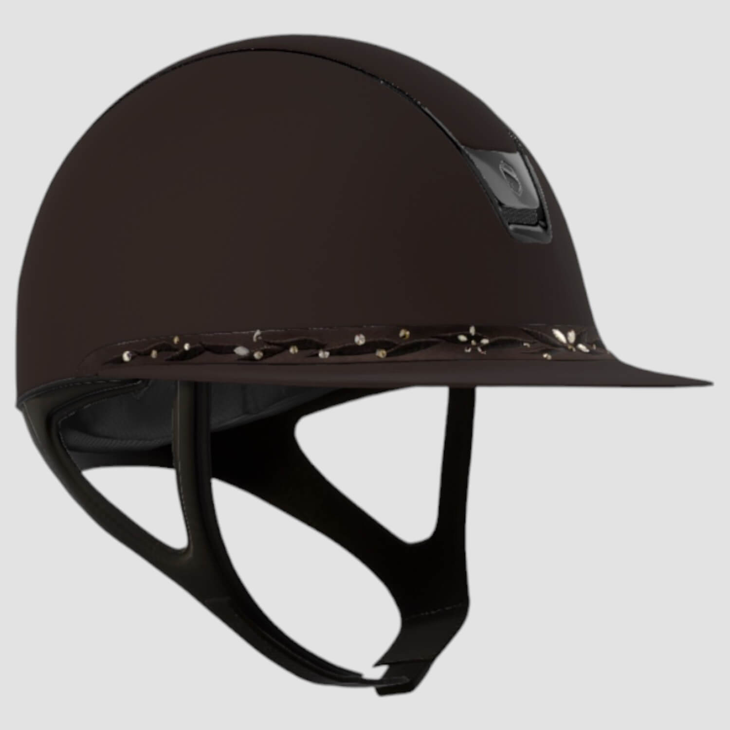 Samshield Reithelm MissShield 2.0 Shadowmatt braun FB Flowerswarovski Jewely brown chrome black