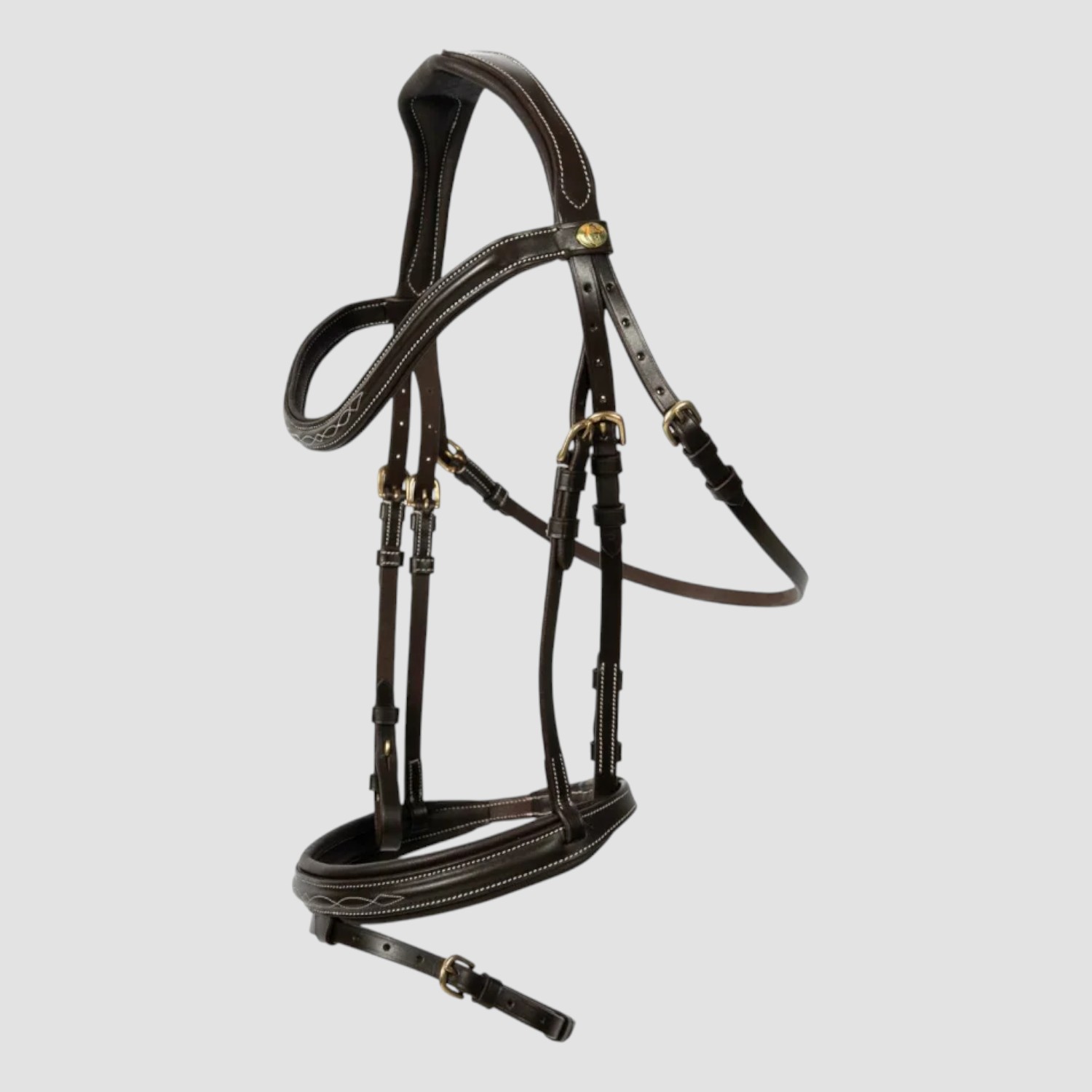 Hans Melzer Trense Donaueschingen braun/messing