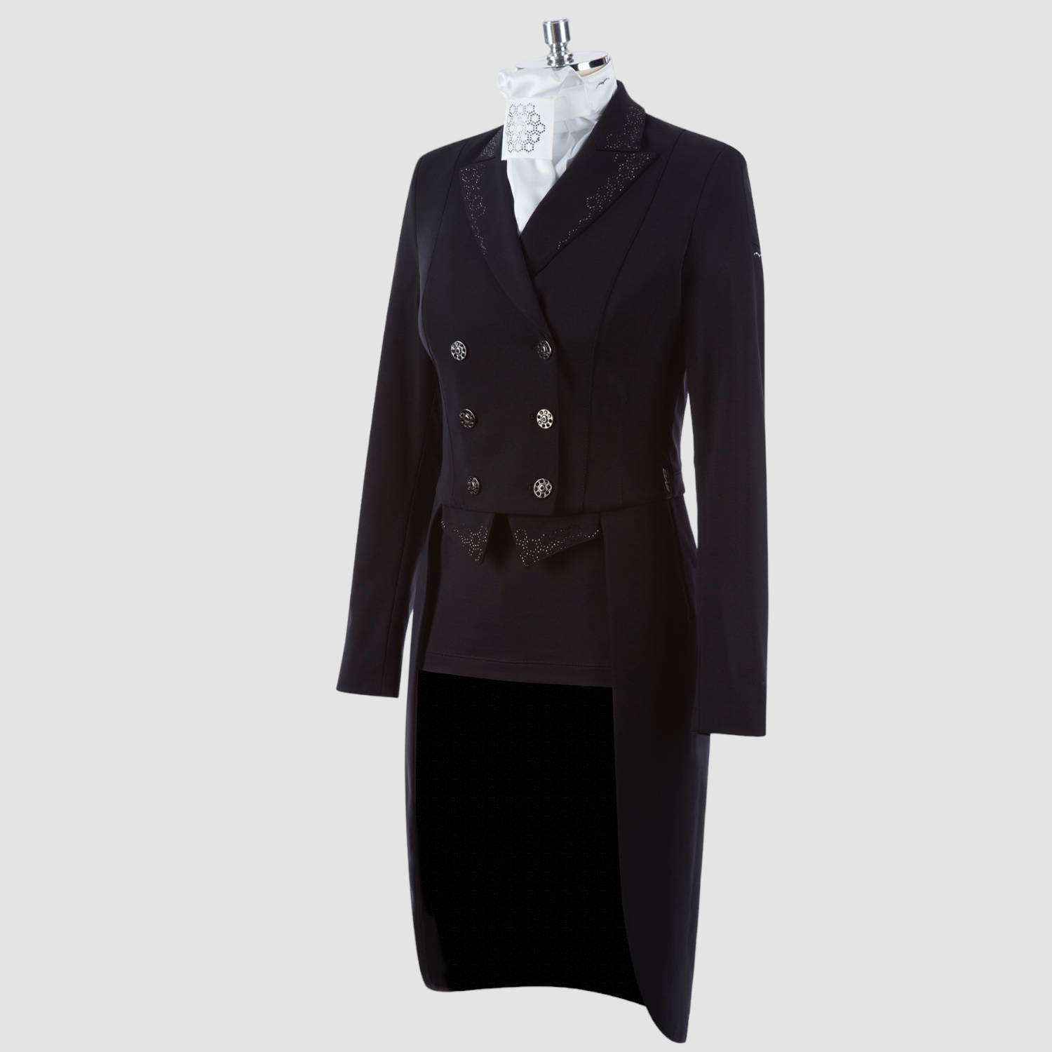 Animo Dressurfrack Lorella schwarz mit Straßapplikationen