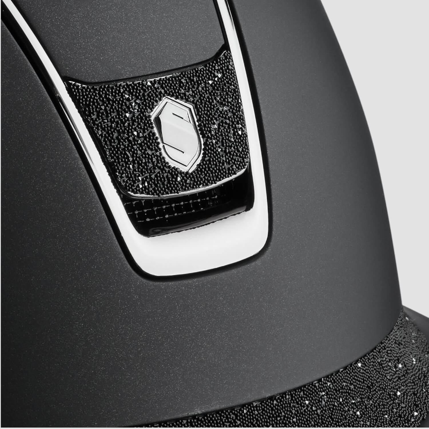 Samshield Reithelm MissShield Shadowmatt V2  black matt black chrome black FB und Blazon crystal Fabric black