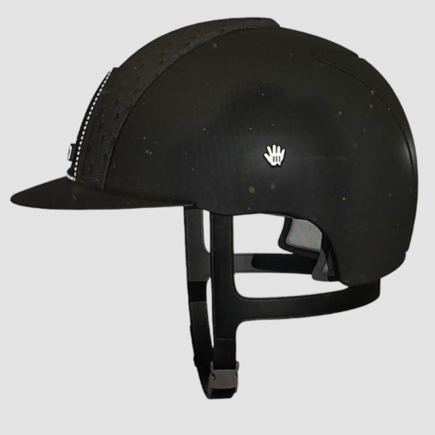 Kep Italia Reithelm Cromo Special Leather Oestrich Black