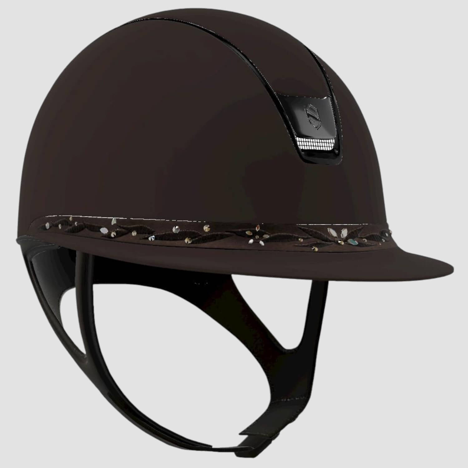 Samshield Reithelm MissShield 2.0 Shadowmatt braun FB Flowerswarovski Jewely brown chrome black