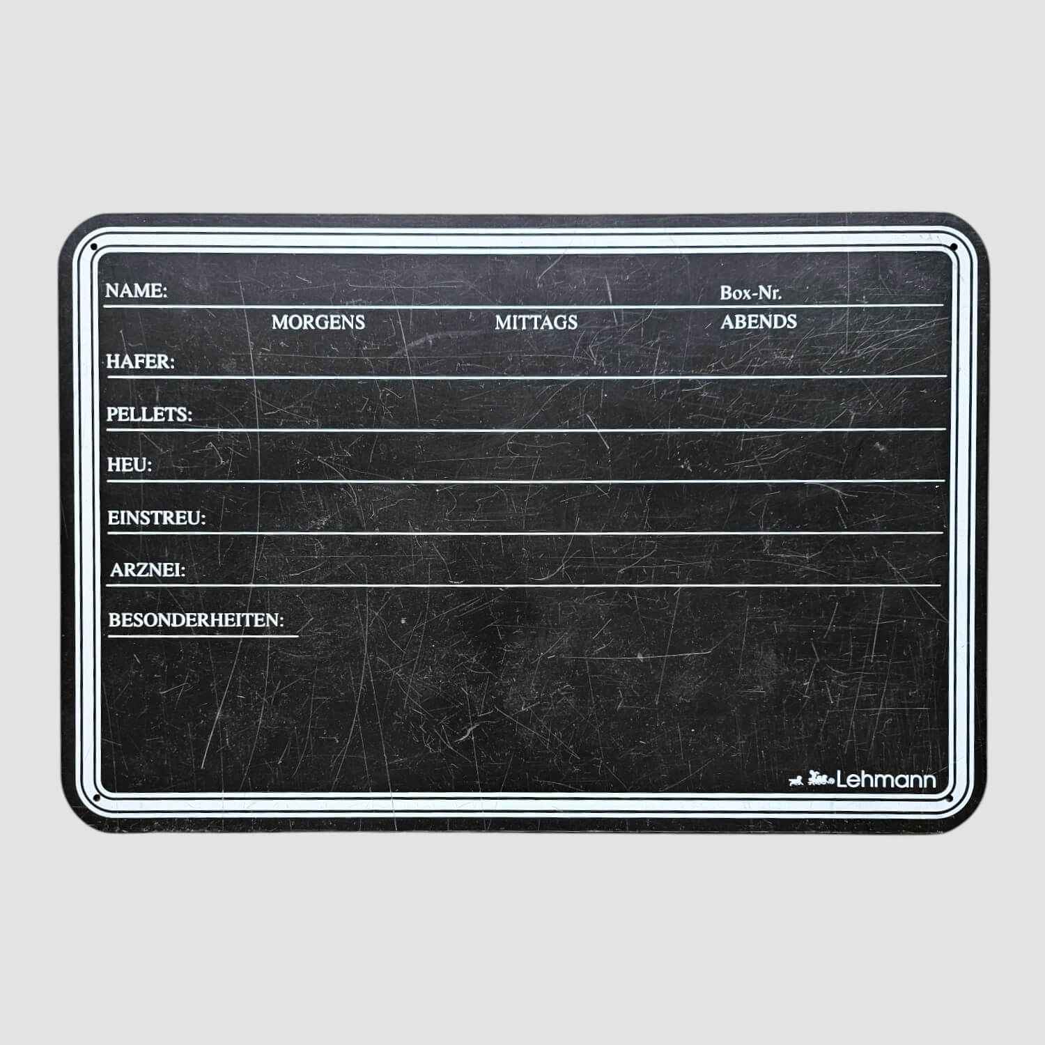 Lehmann Futtertafel Schwarz