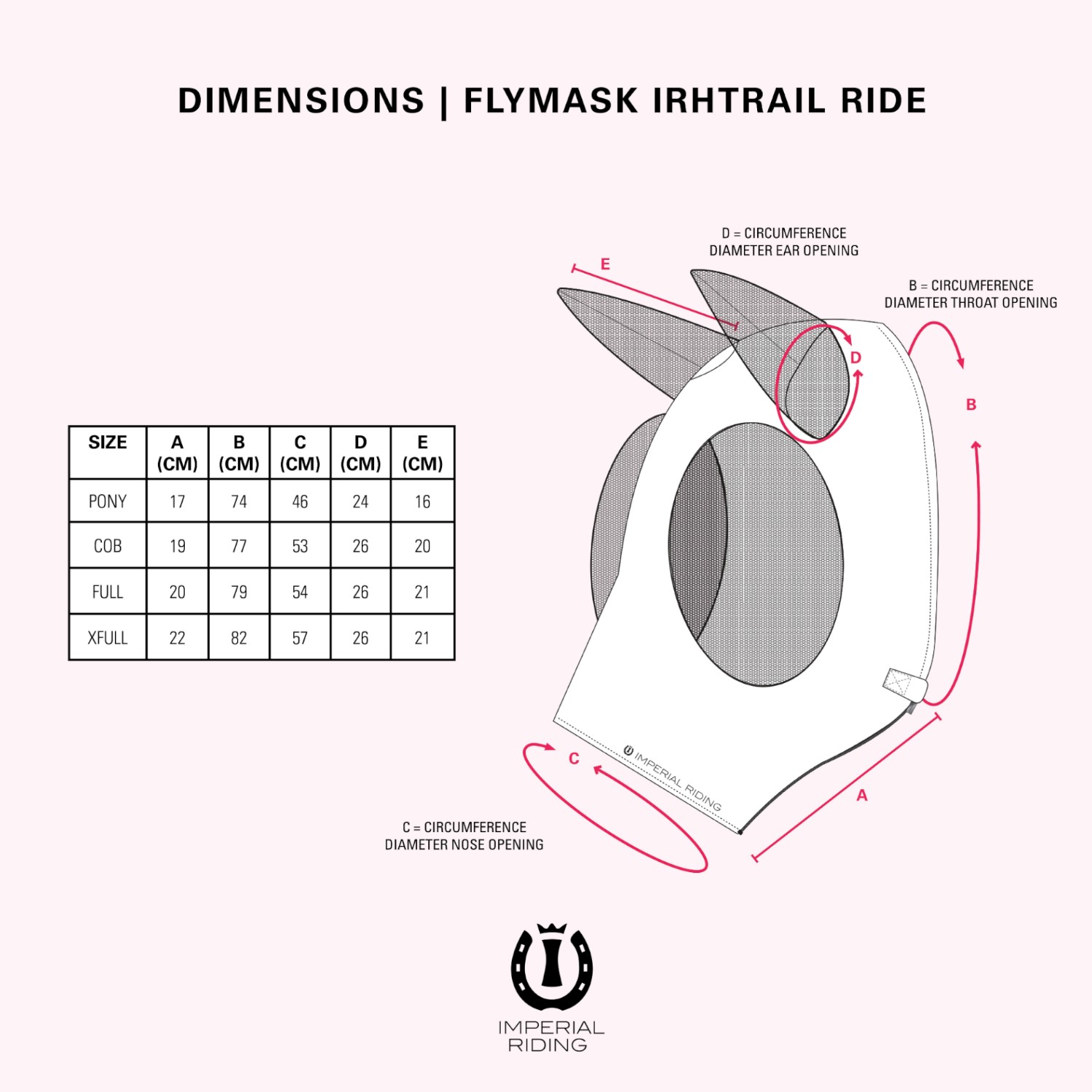 Imperial Riding Flymask IRHTrail Ride Black