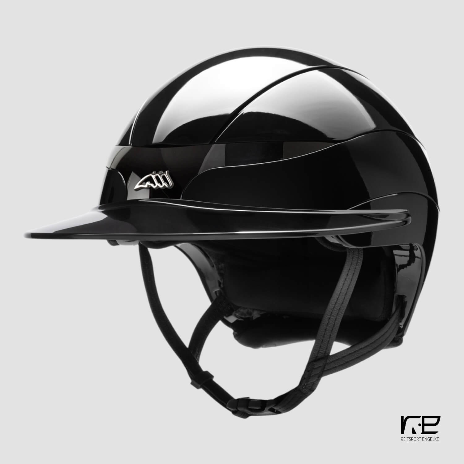 Equiline Reithelm Xanto Glossy Logo mit großem Schirm
