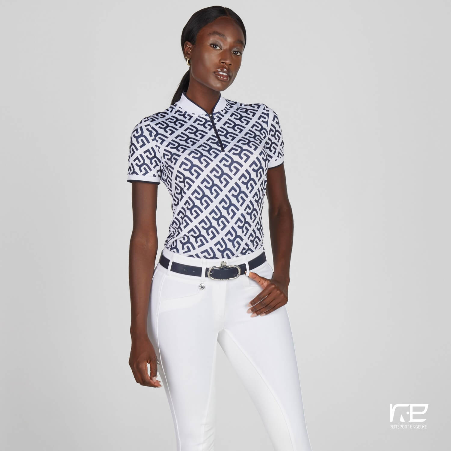 Pikeur Polo-Zip-Shirt The Core Nightblue