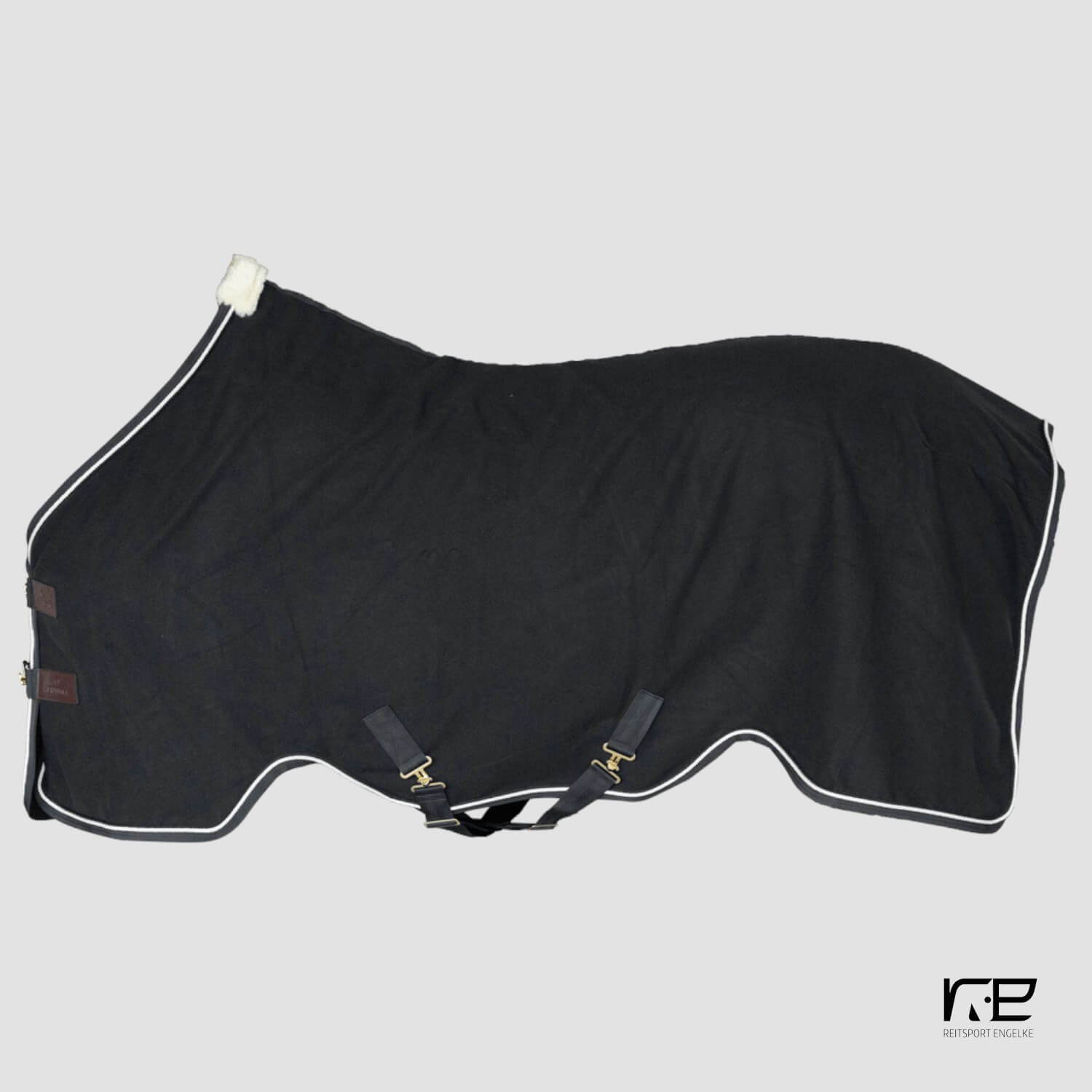 Kentucky Abschwitzdecke Vegan Wolle schwarz