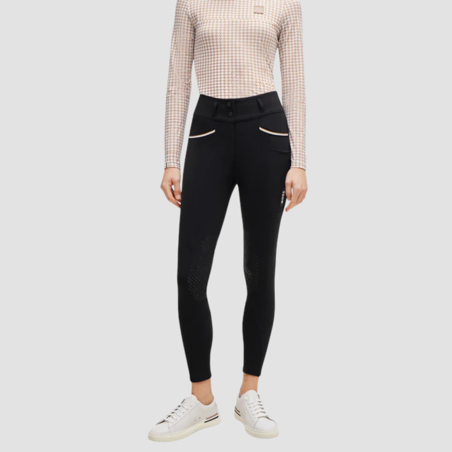 BOSS Equestrian Hannah Highwaist Kniebesatz Reithose Black