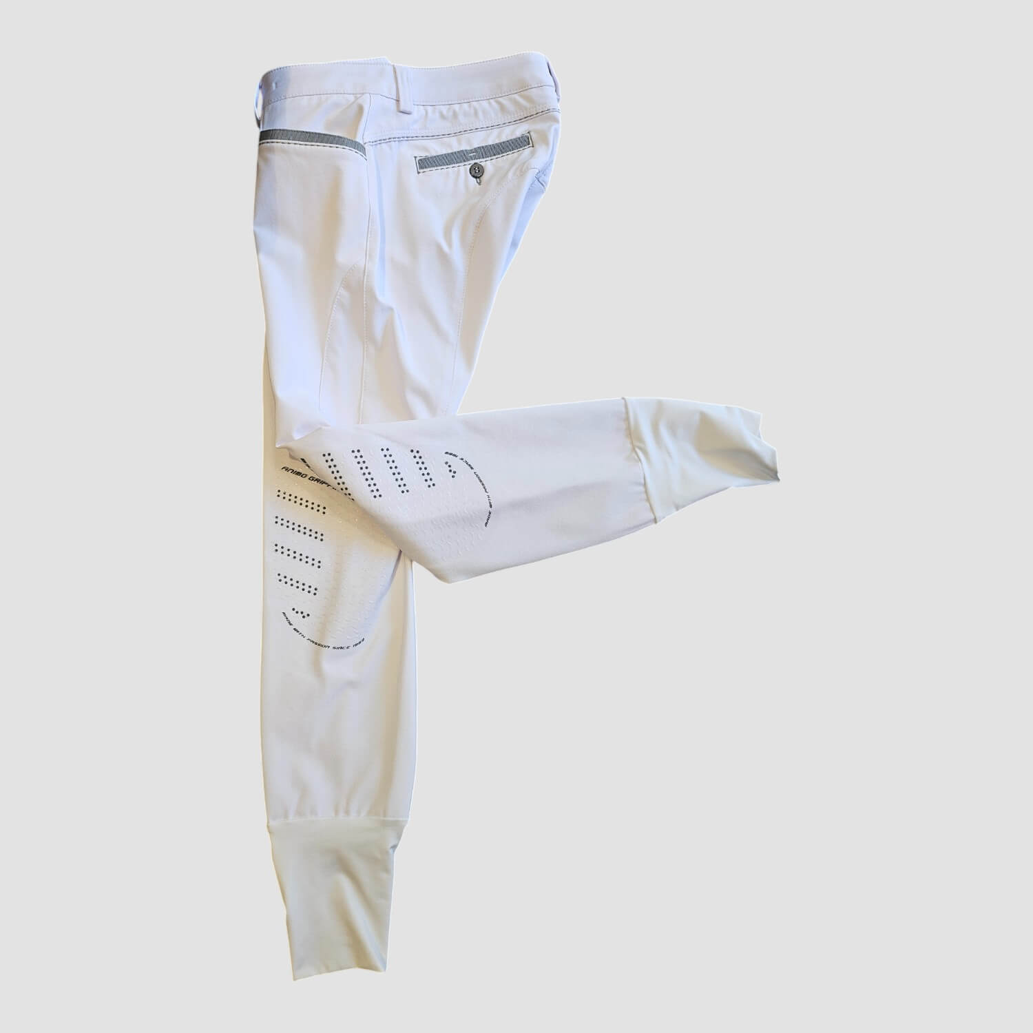 Animo Reithose Nolimit Kniebesatz White