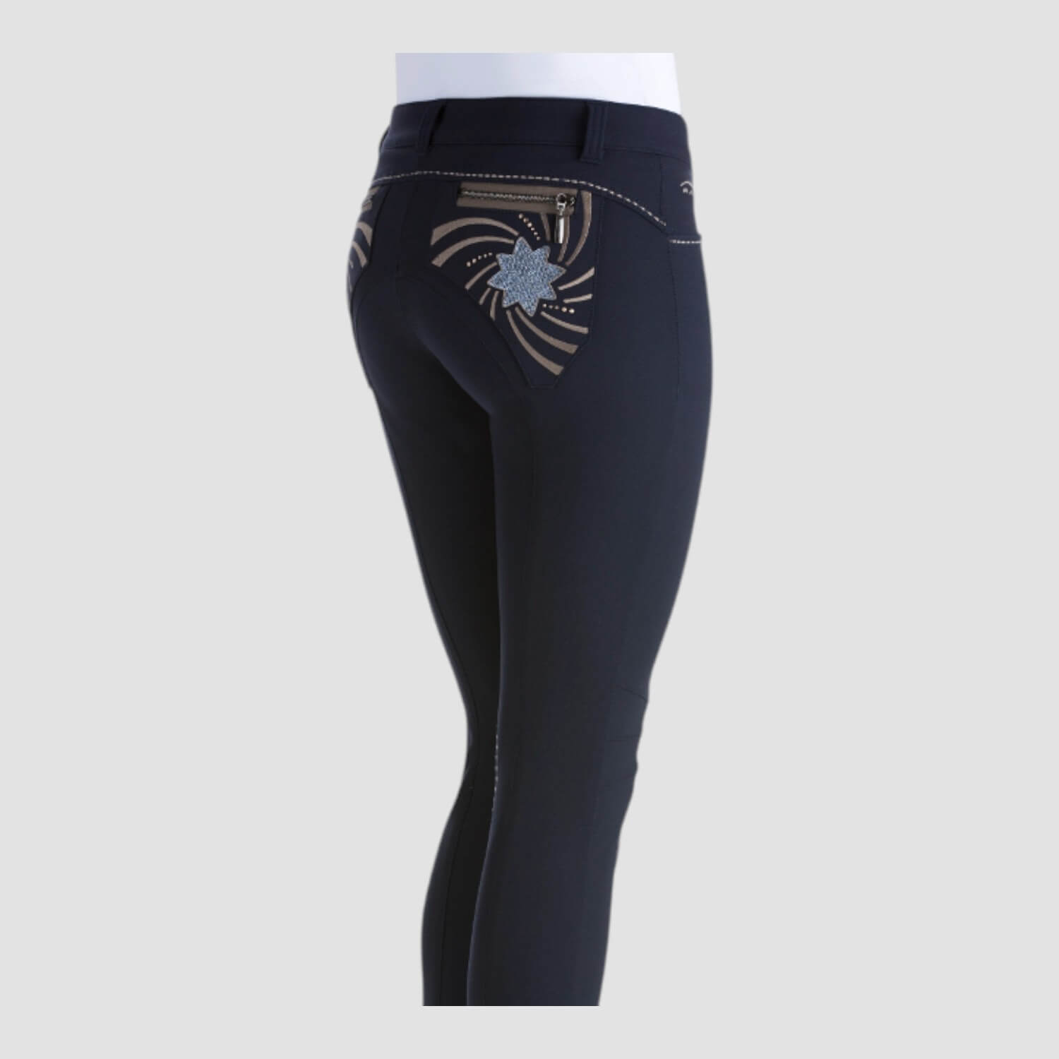 Animo Damenreithose Nagiro Kniebesatz Dunkelblau