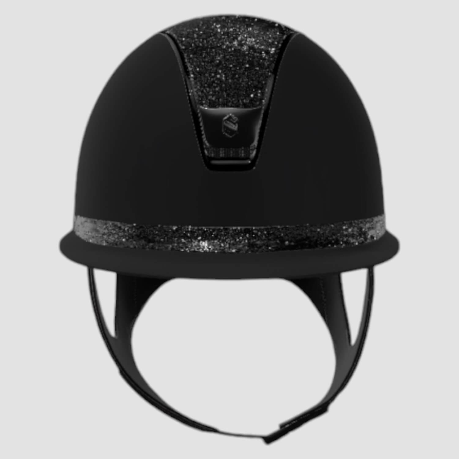 Samshield Reithelm MissShield Shadowmatt Dressage V2  black chrome black Top + FB crystal Fabric black