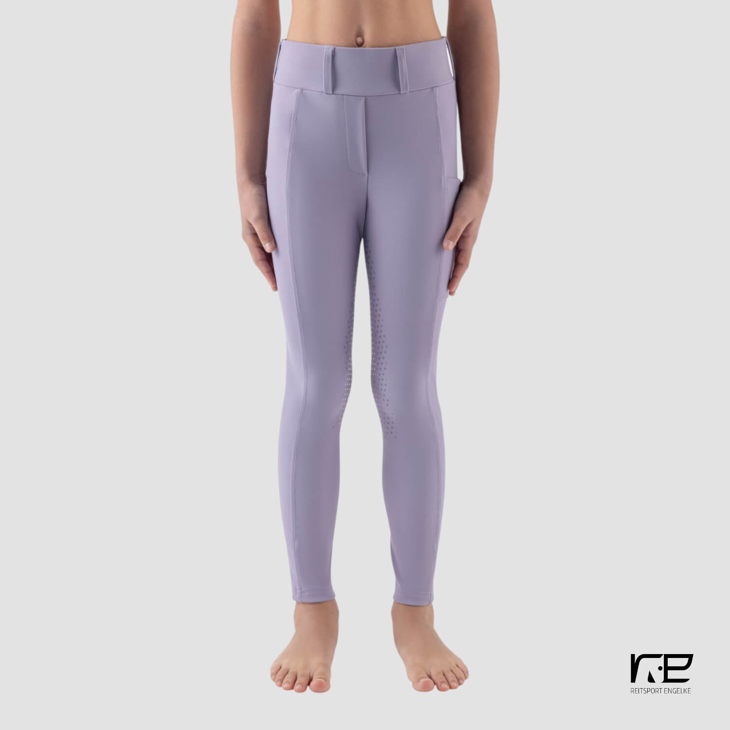 Equiline Junior's Leggings Full Grip Mauve