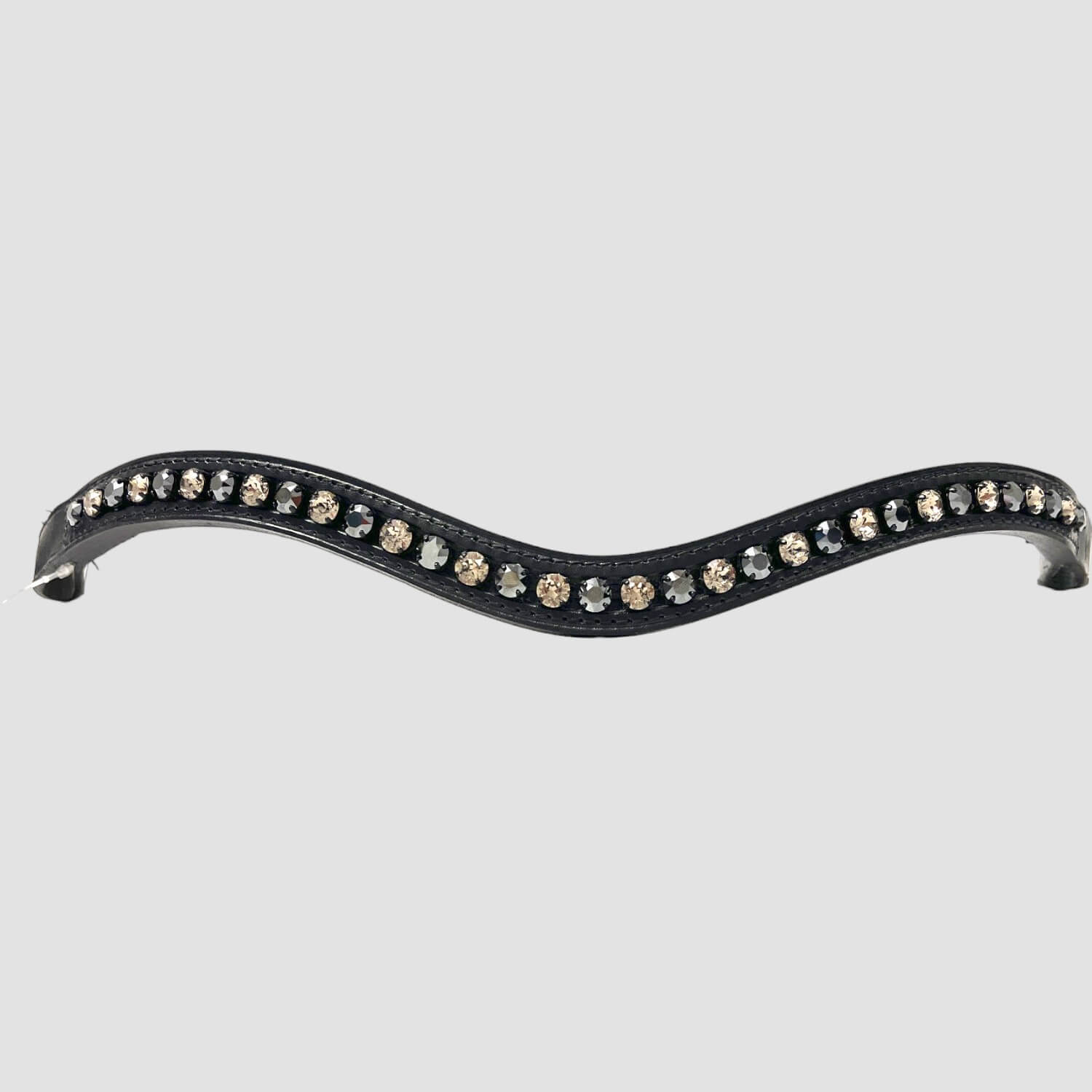 Otto Schumacher Stirnriemen Tiffany 2-farbig jet-silver shade schwarz gefasst