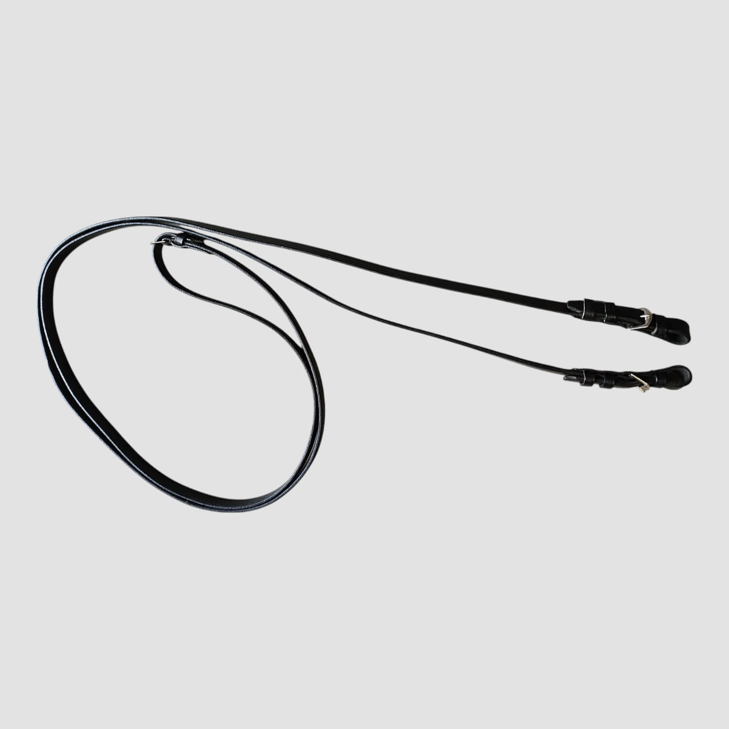 Schockemöhle Lederzügel Schwarz/Silver 15mm Breit