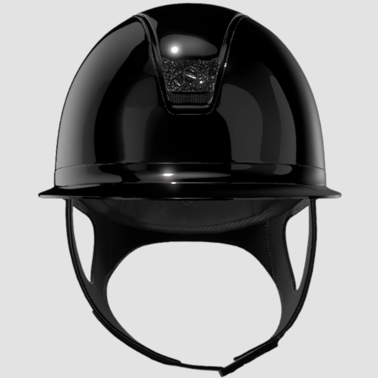 Samshield Reithelm MissShield Glossy V2 Dressage  black glossy black matt black Blazon crystal Fabric black