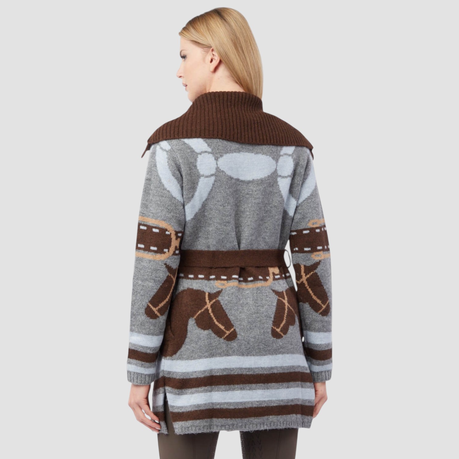 Vestrum Strickjacke Munich gemustert mit Pferdemotiv