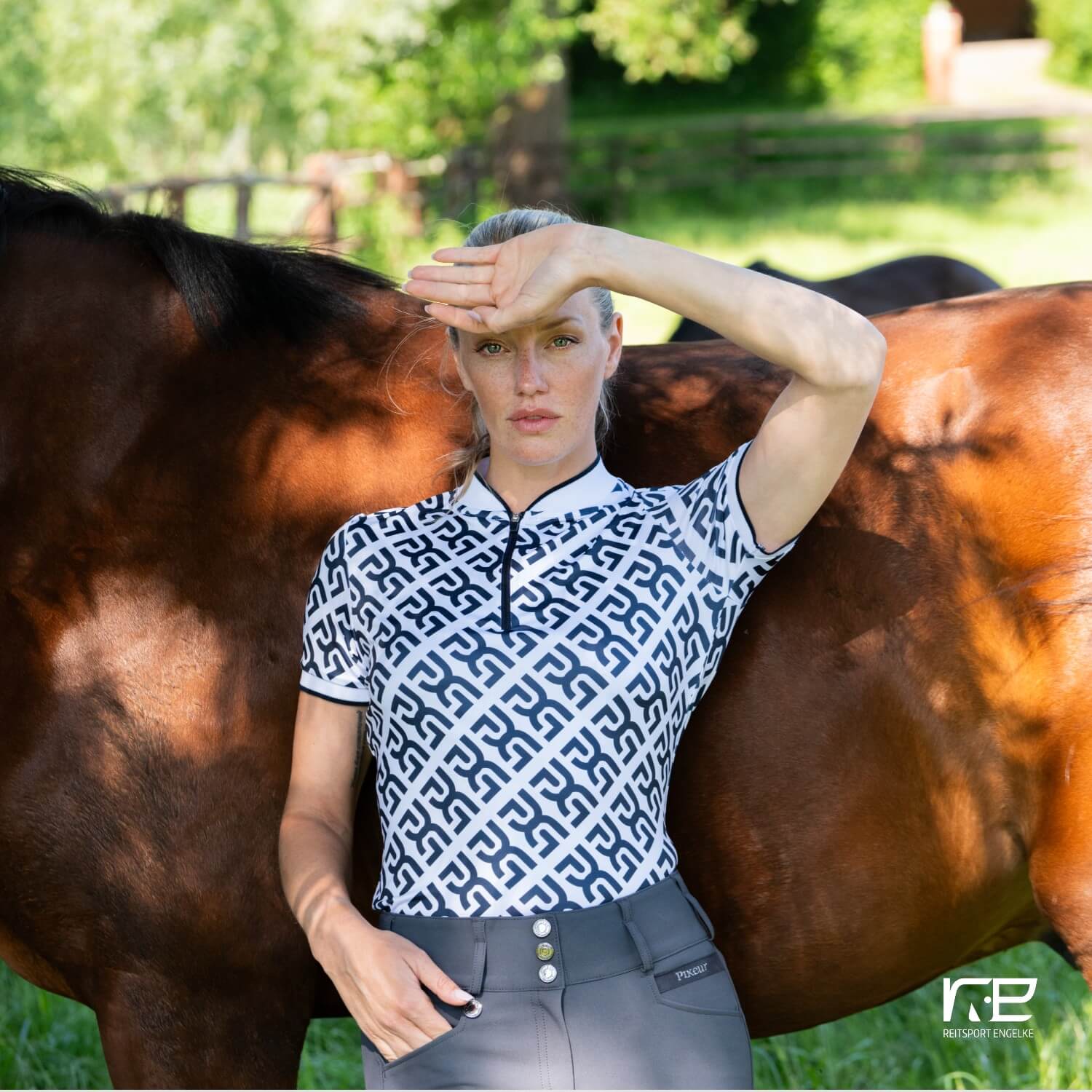 Pikeur Polo-Zip-Shirt The Core Nightblue