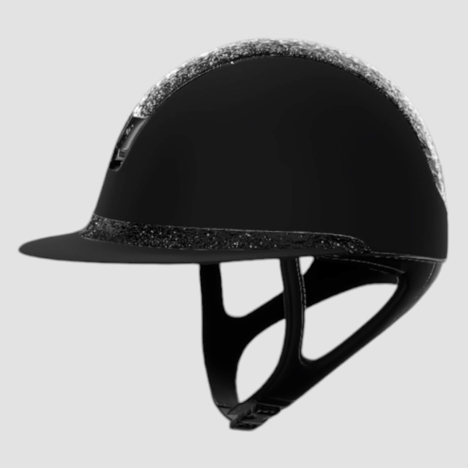 Samshield Reithelm MissShield Shadowmatt Dressage V2  black chrome black Top + FB crystal Fabric black