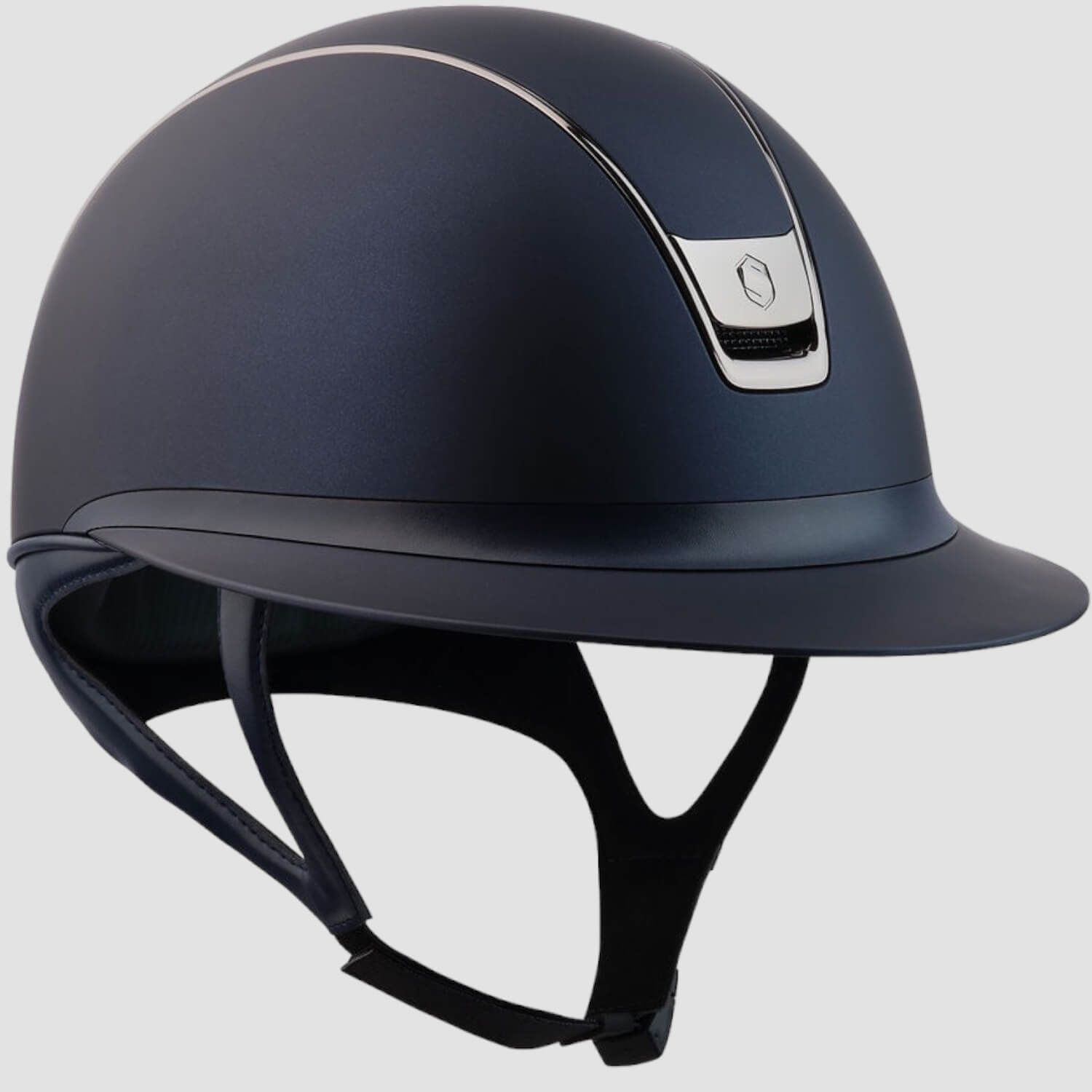 Samshield Reithelm MissShield Shadowmatt V2 blue chrome black mit Dressurausschnitt