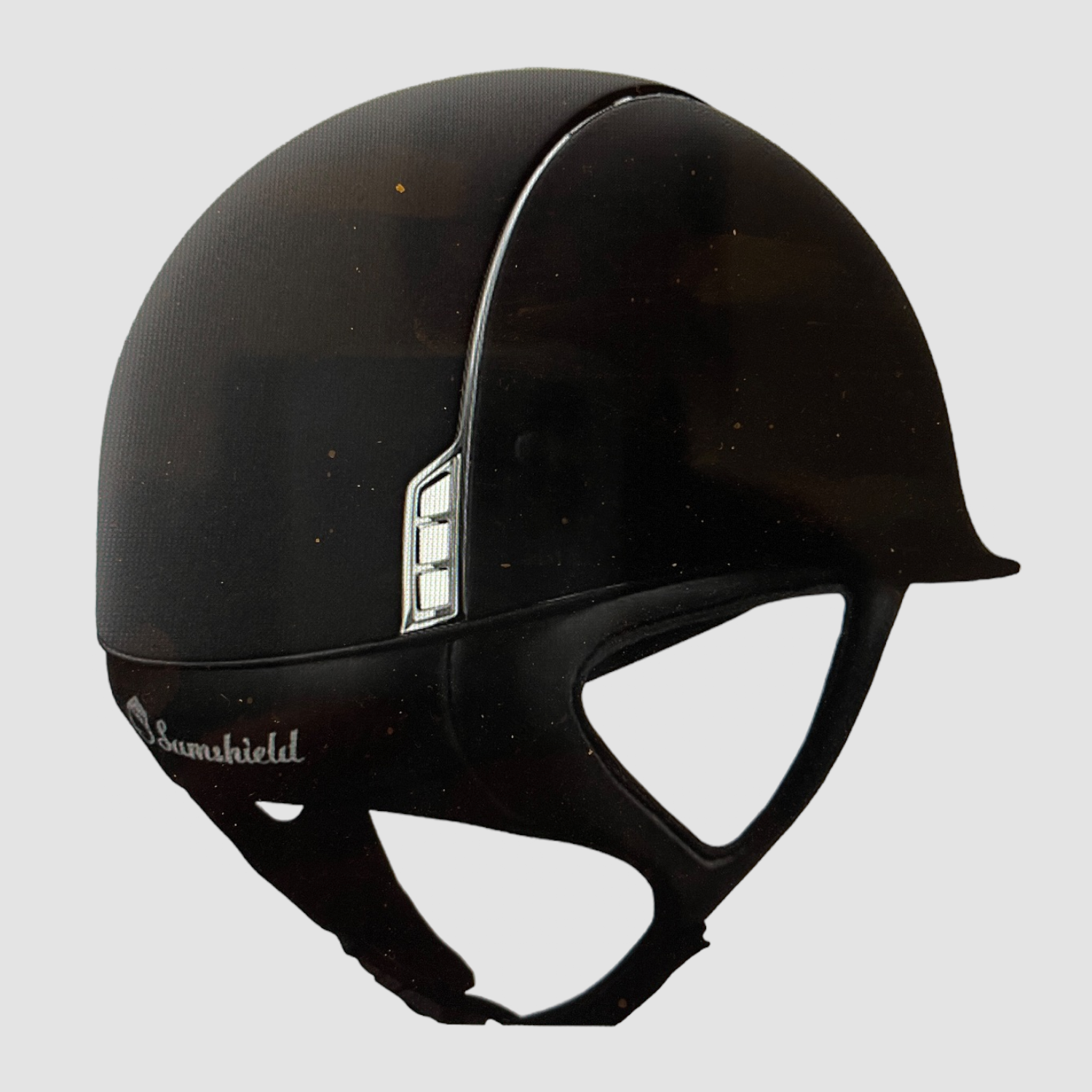 Samshield Reithelm Shadowmatt black Chrome Silber 5Steine