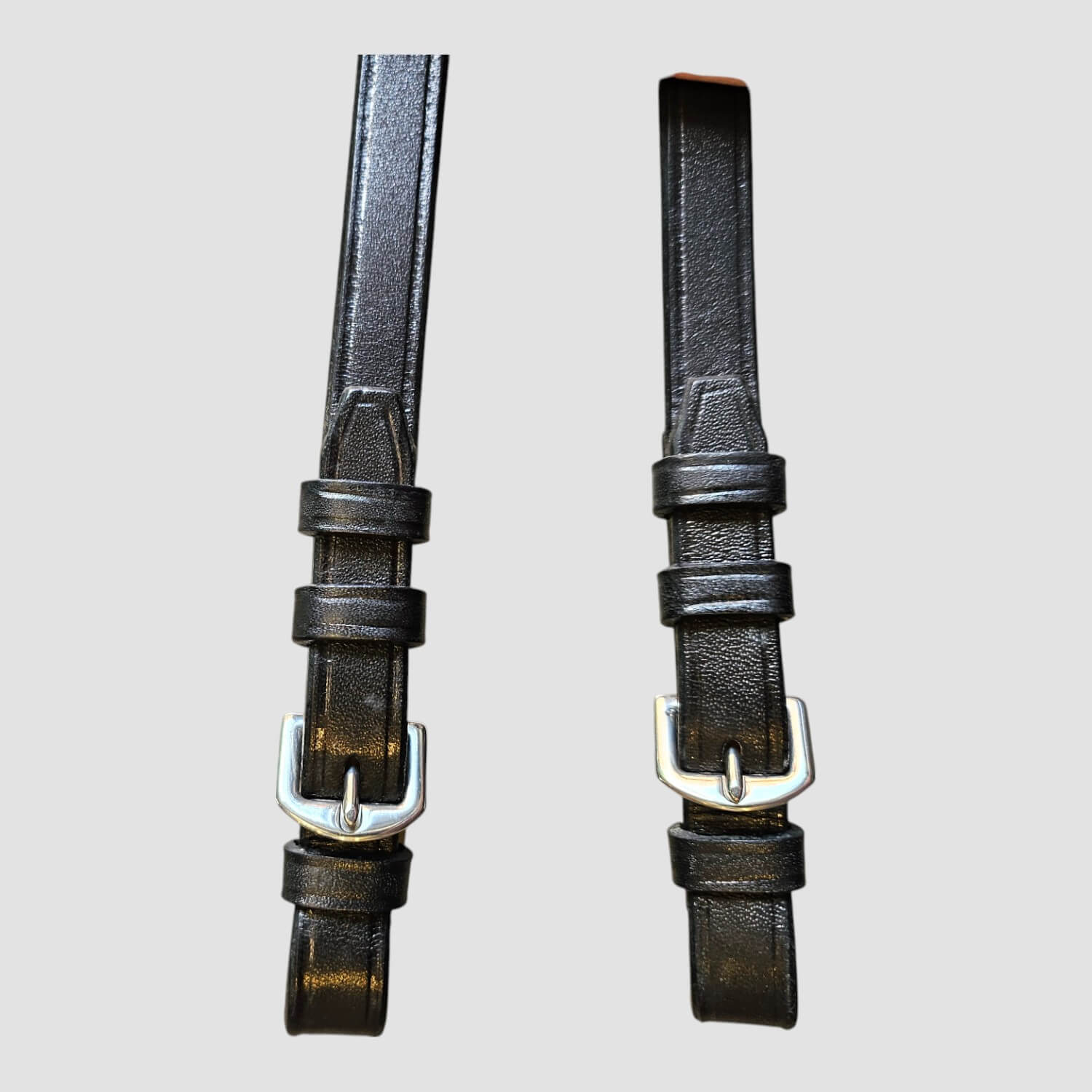 Schockemöhle Lederzügel Schwarz/Silver 15mm Breit