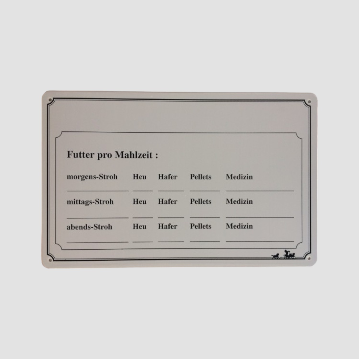 Lehmann Futtertafel klein