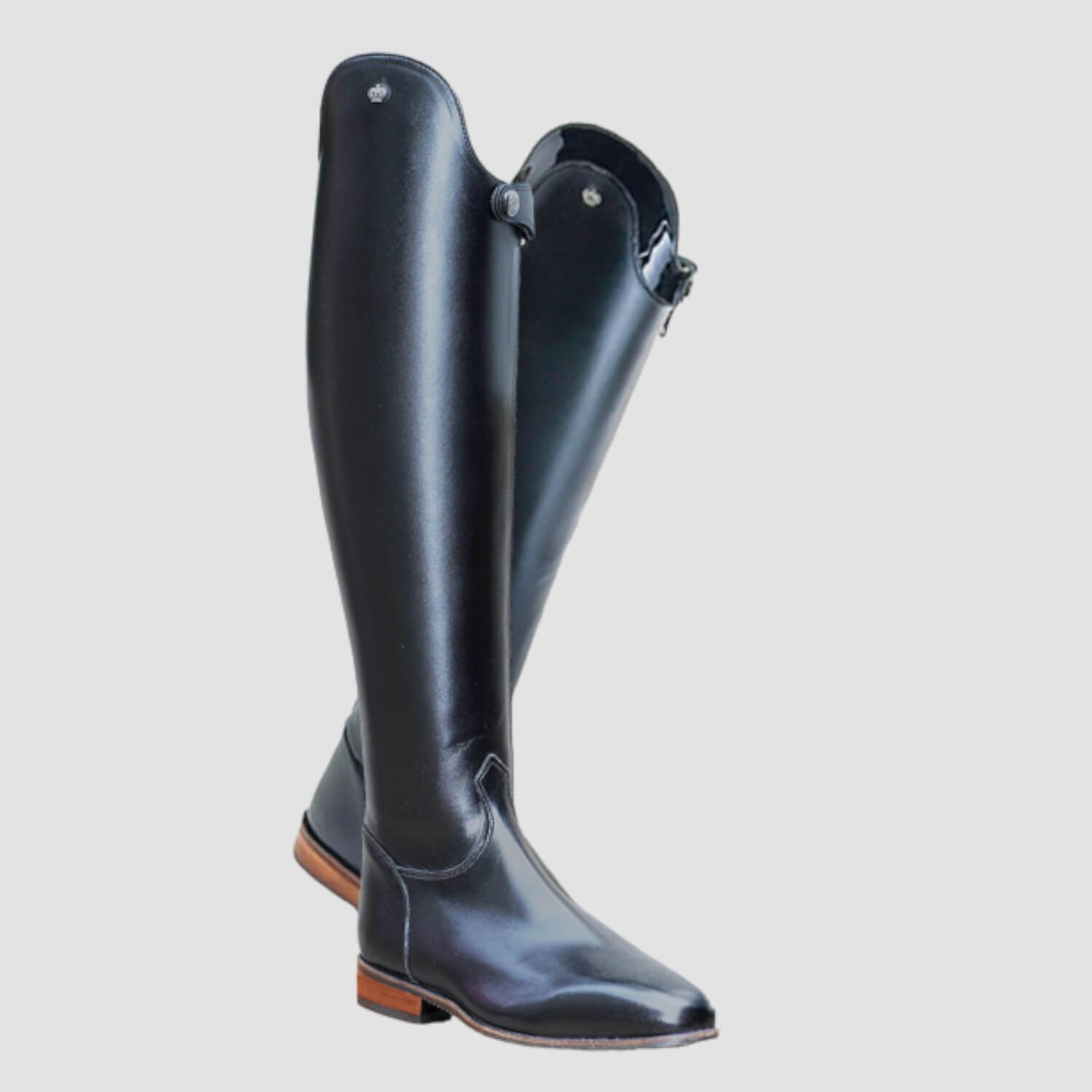 Königs Reitstiefel Salamanca Mit Lackrand Schwarz