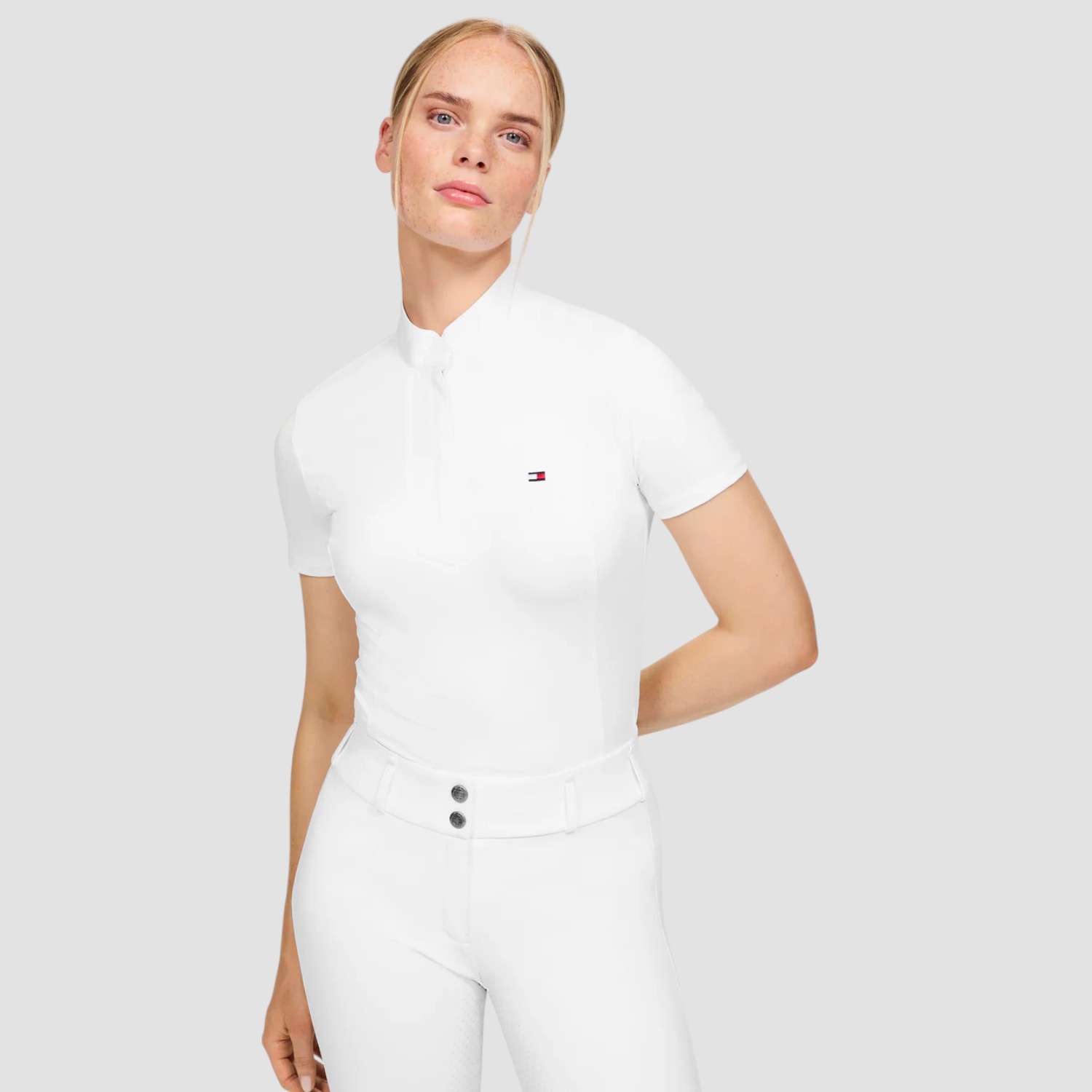 Tommy Equestrian Avon Kurzarmshirt Turnier Optic White
