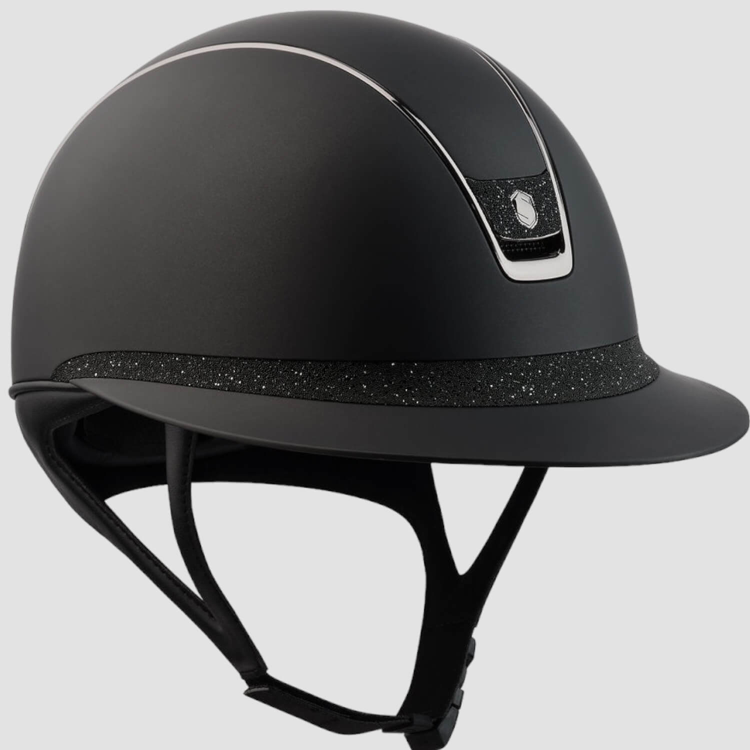 Samshield Reithelm MissShield Shadowmatt V2  black matt black chrome black FB und Blazon crystal Fabric black