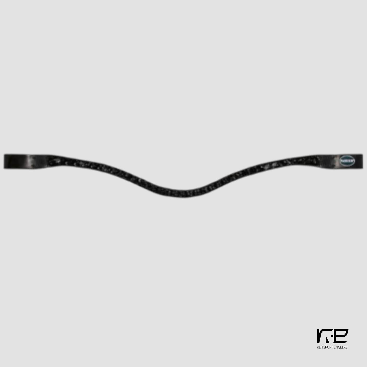 Passier geschwungener Stirnriemen m.extra großen Premium jet-black Strasssteinen