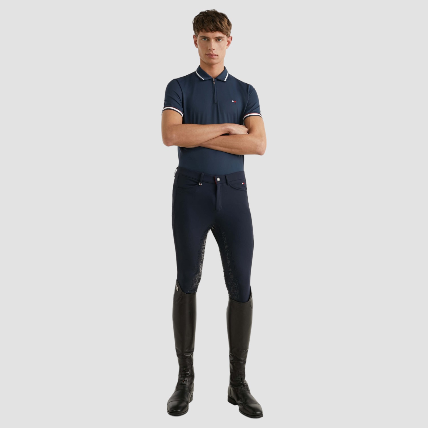 Tommy Equestrian Performance Zip Poloshirt desert sky Tommy Equestrian Performance Zip Poloshirt desert sky