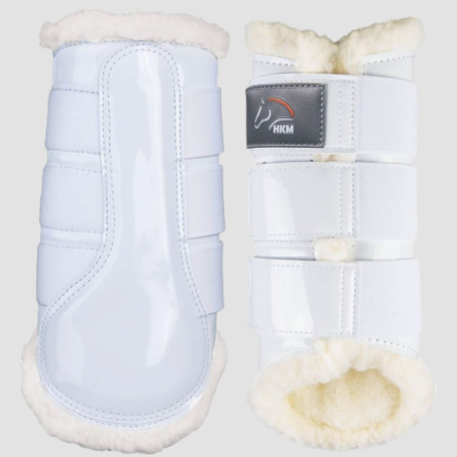 HKM Gamaschen -Comfort Lack- Weiß