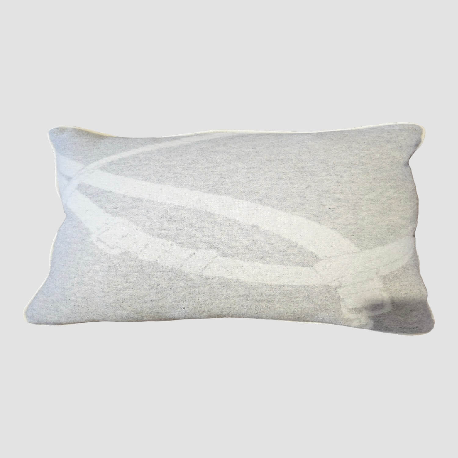 Adamsbro Woll-Cashmere Kissen in Very Light Grey 55x55cm