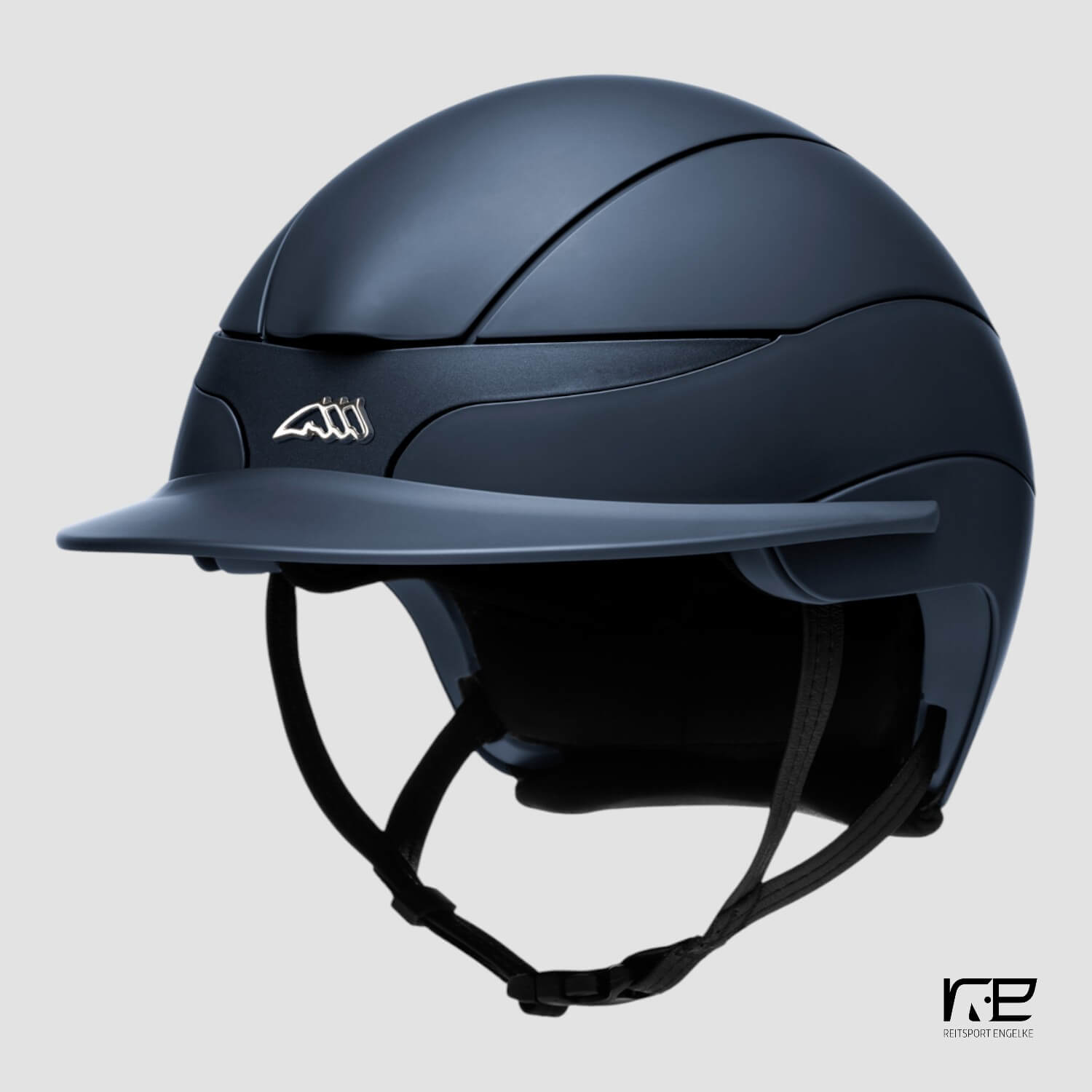 Equiline Reithelm Xanto Glossy Logo mit großem Schirm